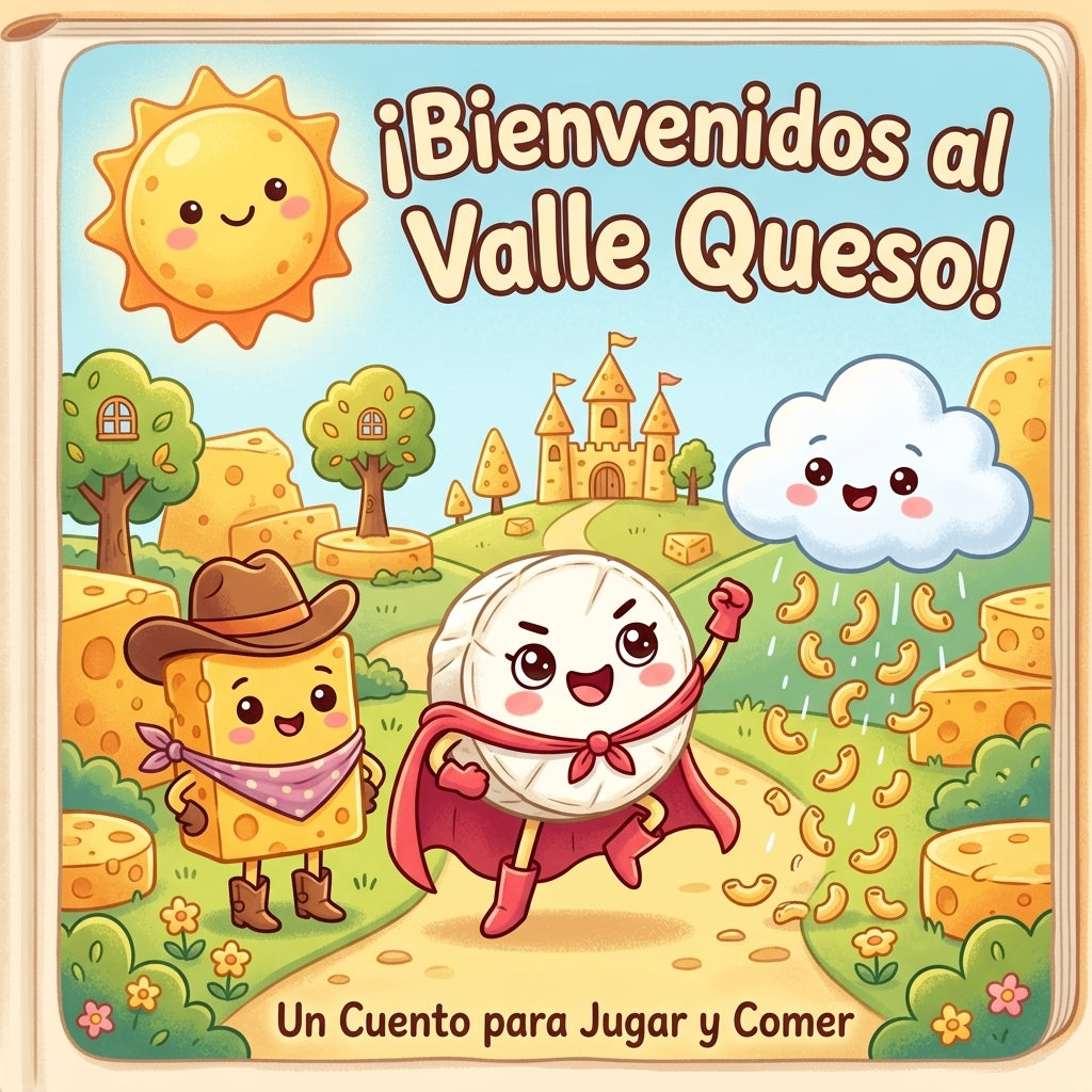 Portada del cuento ¡Bienvenidos al Valle Queso!
